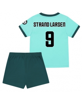 Billige Fotballdrakt Wolves Jorgen Strand Larsen #9 Replika Bortedraktsett Barn 2025-26 Kortermet (med bukser)